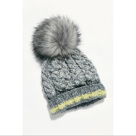 Happy Trails Stripe Pom Beanie 